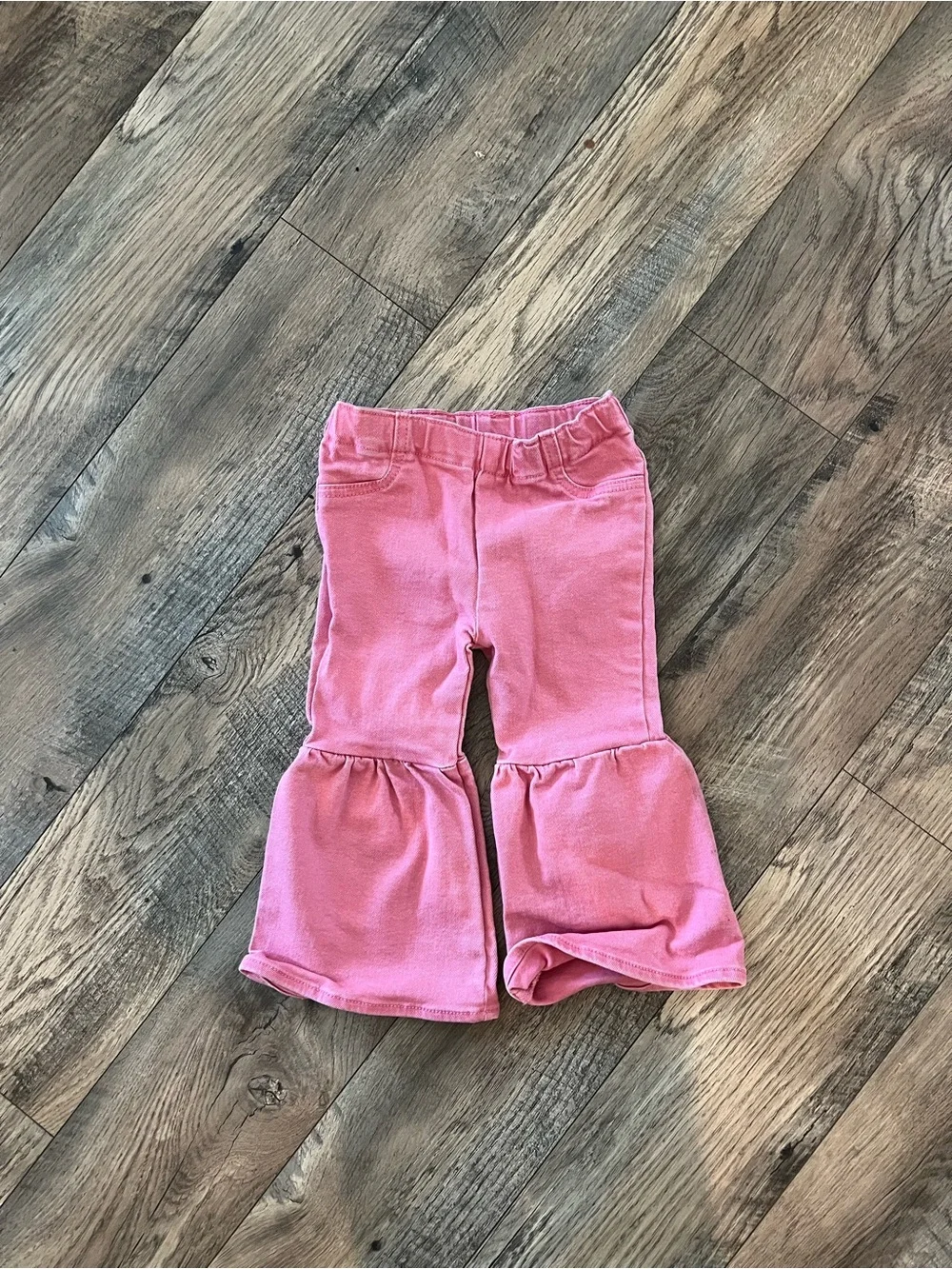 Wrangler 2T pink denim flare jeans
